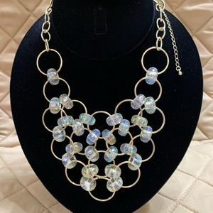 Versatile 16” Iridescent Lightweight Gold Necklace w/ 3” extender.